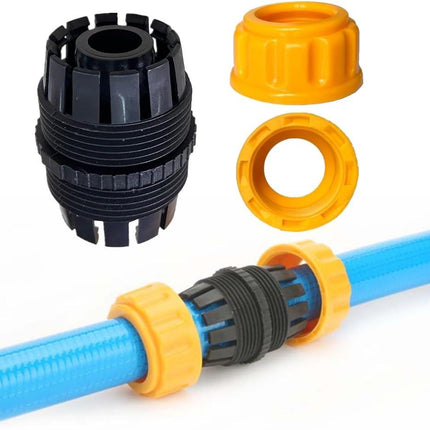 3 PCS Garden Hose Repair Kit Durable Hose Repair Connector Extender 3/4" or 5/8" Water Hose Connectors Water Hose Repair Hose Mender for Garden Hose Pipe Quick Repair Connection Yellow.