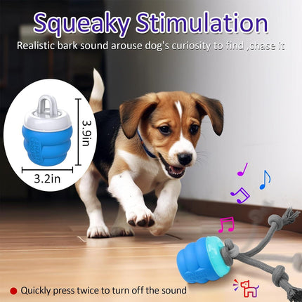 Interactive Dog Toys with Motion Activated, Squeaky Dog Toy Active Rolling Ball Wicked Ball for Daily Training  BLUE.