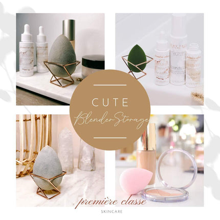 Beauty Sponge Holder - Rose Gold Foundation Beauty Blender Holder - Makeup Brush Organizer Rack Case - Vanity Storage - Display Make Up Puff Sponge Drying Stand (Pack of 1) Rose Gold 1 Count (Pack of.