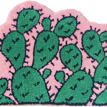 Monstera Leaf Non Slip Soft Kids Playmat Nursery Door Mat Area Rugs Luxury Plush Kids Game Play Carpet Bathroom Rugs Bathmat Shower Decor (Cactus).