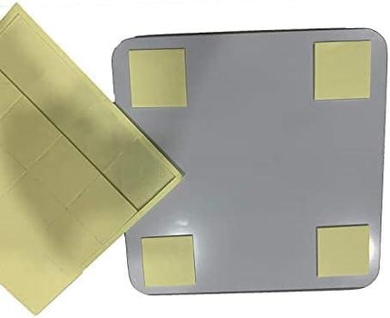 Glass Square Bathroom Wall Hanging Mirror with Two Side Tapes (Multicolour, 20x20 cm, 7 7/8x7 7/8 Inch), Unframed.