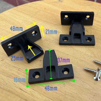 Push on Fitting, Attach Pannels for Kitchen Cabinet, False Drawer Front Replacement Bracket with Screws, Cabinet Clips (2 Sets).