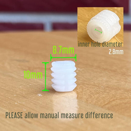100 Pieces 8.75 x 10 mm Plastic Hinge Dowel Inserts Replacement Anchors for Kitchen Cabinet Bathroom Locker Cupboard Doors.