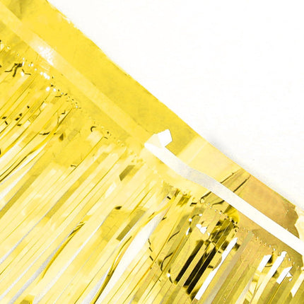 Gold Parade Float Fringe,Tinsel Streamers Banners,Tinsel Fringe Banners,for Party Decoration Parade Float Decorations Graduation Ceremony Decorations Festival Celebration,11.8 in x 9.8 ft,4pack.