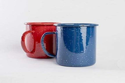 Enamel Mug - Outdoor Camping Mugs - Ideal For Early Morning Coffee Or Cold Beverages- Coffee Mug- 16 Oz (Navy) Blue  Blue.