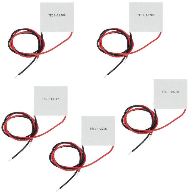 5pcs TEC1-12706 40 x 40MM 12V 60W Heatsink Thermoelectric Cooler Cooling Peltier Plate Module.