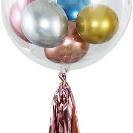 25 Pack Bobo Balloons, 24 Inch Clear Bobo Balloons, DIY Transparent Bubble Balloon for Wedding, Christmas, Birthday Party Decoration.