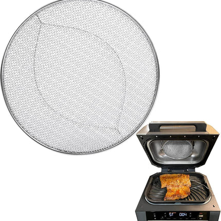 Stainless Steel Spatter Shield for Ninja Fg551 Foodi Smart XL Grill, Ninja XL Grill Accessories, Air Fryer Replacement Parts for Ninja 6 in 1 Smart Xl Indoor Grill.