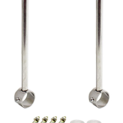 2 Pack Ceiling Mount Bracket, Stainless Steel Wardrobe Pipe Bracket Rod Holder Ceiling Holder,  Shower Curtain Closet Wardrobe Rod Lever Support Holder Pipe Flange Socket (25x250mm/1x10'').