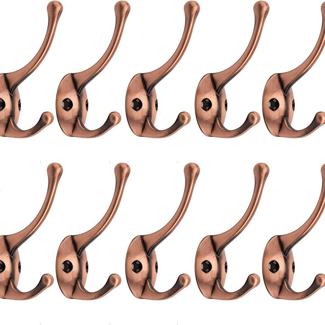 Bathroom Coat Hooks, Decorative Hanger Rack for Hanging Towel,Jacket,Handbag,Scarf,Keys,Solid Wall Mounted Home Kitchen Garage Closet Storage & Organization Hardware Accessories 10PC (Copper).