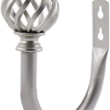 2 Pack Curtain Holdbacks, U Shaped Wall Mounted Curtain Tieback Hooks Drapery Tiebacks Decorative Curtain Hooks Window Treatment Holdbacks Hardware for Home Decor (Silver).