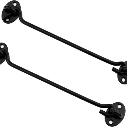Barn Door Latch, 8 Inch Heavy Duty Stainless Steel Gate Latch Lock,Cabin Hook Eye Latch Hook with Mounting Screws for Window,Sliding Door,Back Gate,Closet Doors,Front Porch,Fence,2 Pack.