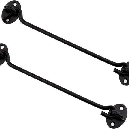 Barn Door Latch, 8 Inch Heavy Duty Stainless Steel Gate Latch Lock,Cabin Hook Eye Latch Hook with Mounting Screws for Window,Sliding Door,Back Gate,Closet Doors,Front Porch,Fence,2 Pack.