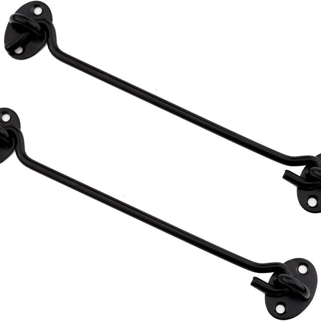 Barn Door Latch, 8 Inch Heavy Duty Stainless Steel Gate Latch Lock,Cabin Hook Eye Latch Hook with Mounting Screws for Window,Sliding Door,Back Gate,Closet Doors,Front Porch,Fence,2 Pack.