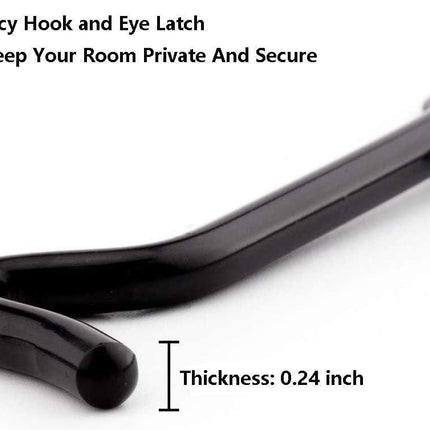 Barn Door Latch, 8 Inch Heavy Duty Stainless Steel Gate Latch Lock,Cabin Hook Eye Latch Hook with Mounting Screws for Window,Sliding Door,Back Gate,Closet Doors,Front Porch,Fence,2 Pack.