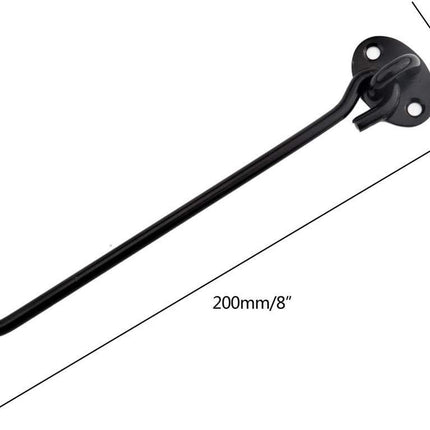 Barn Door Latch, 8 Inch Heavy Duty Stainless Steel Gate Latch Lock,Cabin Hook Eye Latch Hook with Mounting Screws for Window,Sliding Door,Back Gate,Closet Doors,Front Porch,Fence,2 Pack.