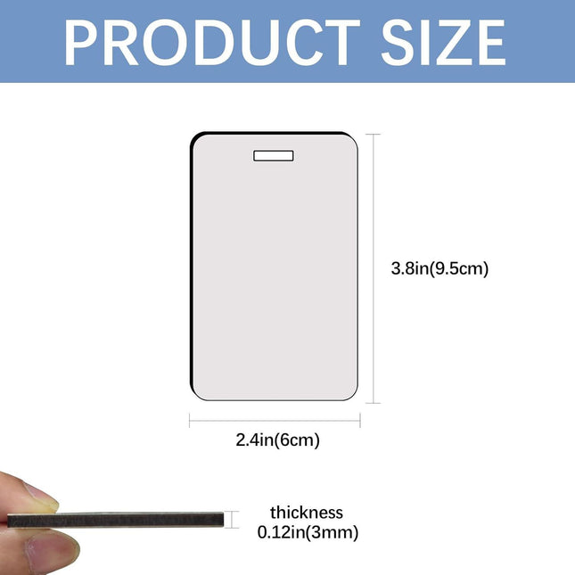 40 Pcs Luggage Tag Blanks - Rectangle Bulk with Belt - MDF Bag Tags - Heat Transfer Double Sides - Keychain Blanks - 2.4x3.8 inch.