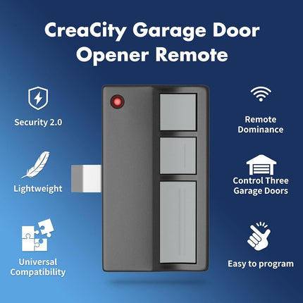 2 for Chamberlain LiftMaster Craftsman Garage Door Opener Remote 373LM 371LM 973LM 971LM Universal Black  Black.