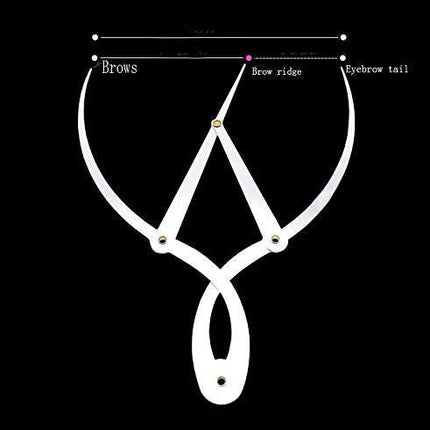 Golden Mean Calipers Golden Ratio Calipers Stainless Steel Eyebrow Ruler 1:1.618 Measure Tool for Tattoo Makeup.