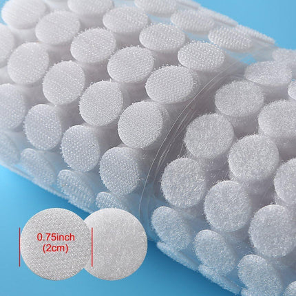 1000pcs Hook and Loop Dots 3/4 in Diameter Sticky Back Dots Heavy Duty Self Adhesive Dot Tapes for School Classroom(White).