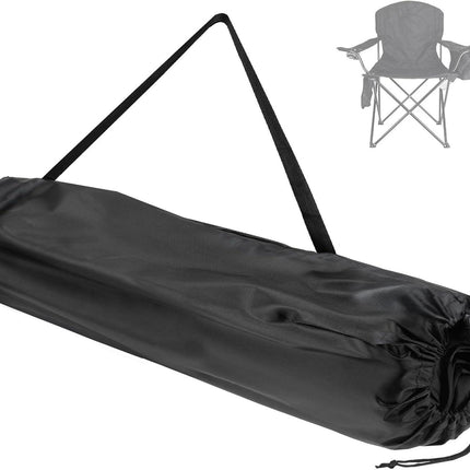 Camping Chair Replacement Bag for Coleman Portable Folding Chair Carry Bag with Shoulder Strap, Protective Carrying Chair Bag for Travel Outdoor Camping Sports, Black (Chair is Not Included).