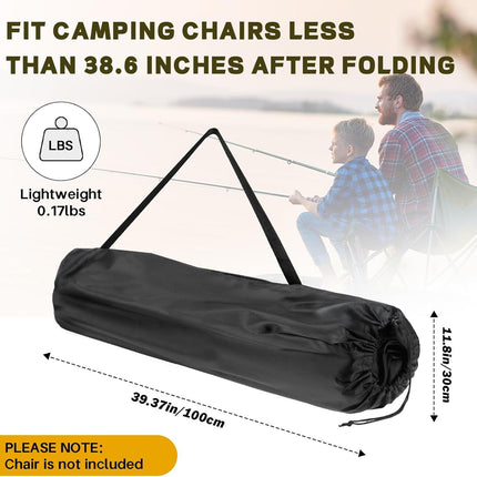 Camping Chair Replacement Bag for Coleman Portable Folding Chair Carry Bag with Shoulder Strap, Protective Carrying Chair Bag for Travel Outdoor Camping Sports, Black (Chair is Not Included).