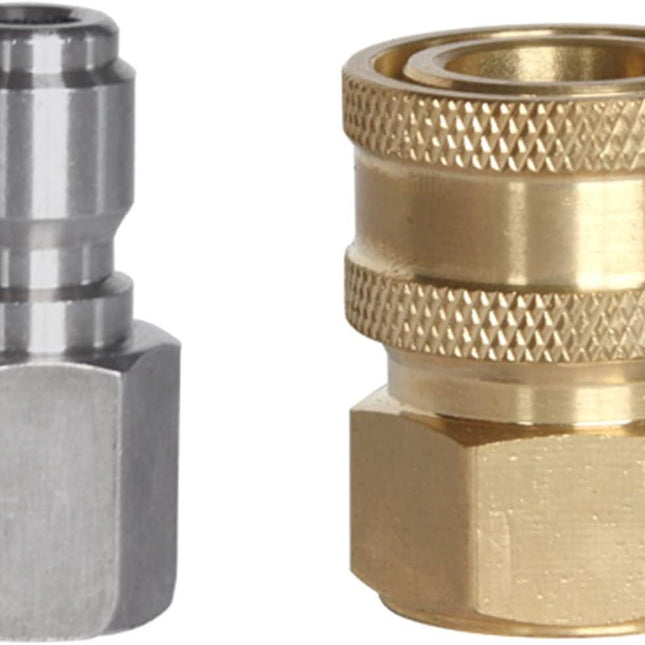 2 Pcs Pressure Washer Adapter 3/8 1/4 Inch Quick Connect Fittings Stainless Steel Pressure Washer Fittings Easy To Use Garden Hose To Pressure Washer Adapter 3/8 1/4 Quick Connect Converter.
