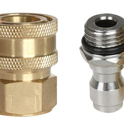2 Pcs Pressure Washer Adapter 3/8 1/4 Inch Quick Connect Fittings Stainless Steel Pressure Washer Fittings Easy To Use Garden Hose To Pressure Washer Adapter 3/8 1/4 Quick Connect Converter.