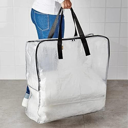 DIMPA 3 pcs Extra Large Storage Bag, Clear Heavy Duty Bags, Moth and Moisture Protection Storage Bags.