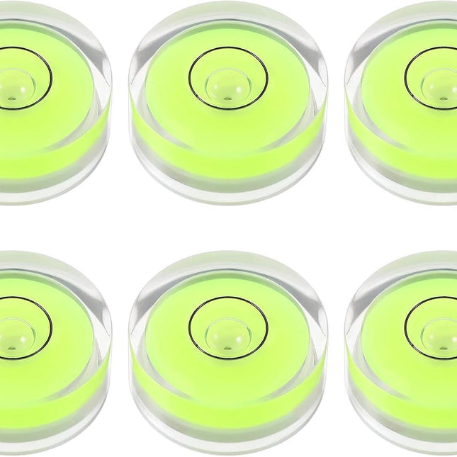 Small Circular Bubble Levels,6Pcs 0.98x0.39inch Levels Measuring Layout Tools Standards for Workshop Camera Tripod Turntable Automount Telescope.