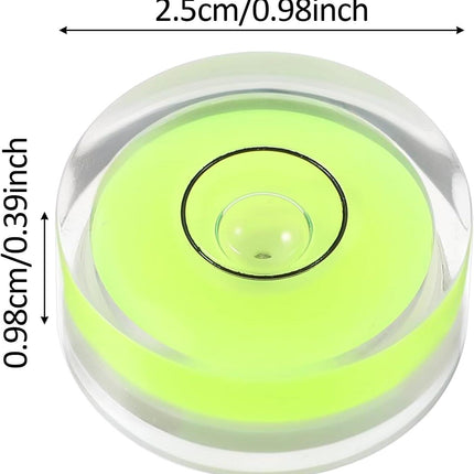Small Circular Bubble Levels,6Pcs 0.98x0.39inch Levels Measuring Layout Tools Standards for Workshop Camera Tripod Turntable Automount Telescope.