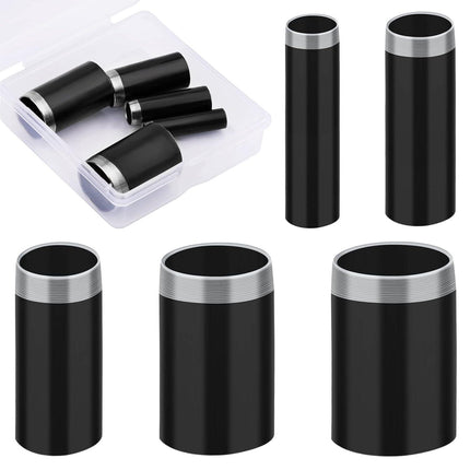 5 Sizes Round Hole Punch, Hollow Punch Cutter Tool Set with Storage Case, Leather Craft Tools Kit for Handmade DIY Craft Hole Punch Black  5 pcs  Black  5 pcs.