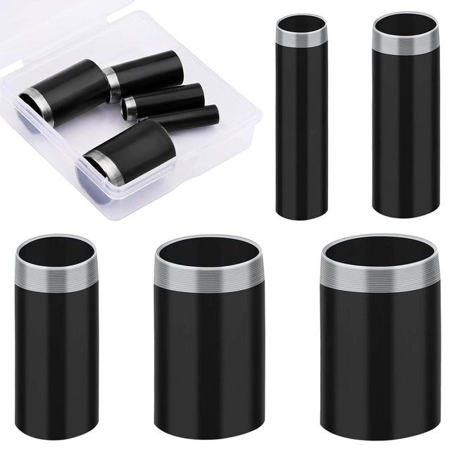 5 Sizes Round Hole Punch, Hollow Punch Cutter Tool Set with Storage Case, Leather Craft Tools Kit for Handmade DIY Craft Hole Punch Black  5 pcs  Black  5 pcs.