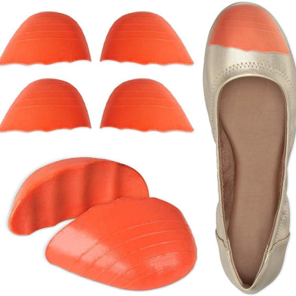 Dr. Scholl's Shoe Filler Inserts - Toe Cushions Make Shoes Fit, Half-Sizes Adjust Too Big for High Heels, Dress, Casual & Flats - 2 Pairs (Orange - Round) Orange  Orange.