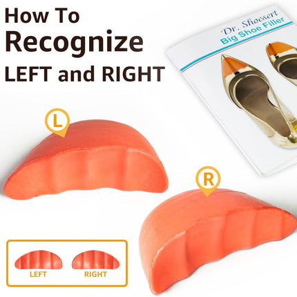 Dr. Scholl's Shoe Filler Inserts - Toe Cushions Make Shoes Fit, Half-Sizes Adjust Too Big for High Heels, Dress, Casual & Flats - 2 Pairs (Orange - Round) Orange  Orange.