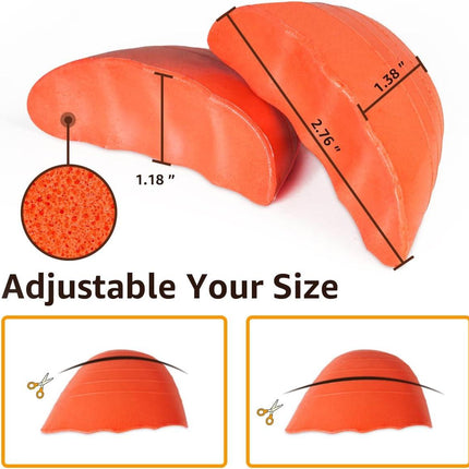 Dr. Scholl's Shoe Filler Inserts - Toe Cushions Make Shoes Fit, Half-Sizes Adjust Too Big for High Heels, Dress, Casual & Flats - 2 Pairs (Orange - Round) Orange  Orange.
