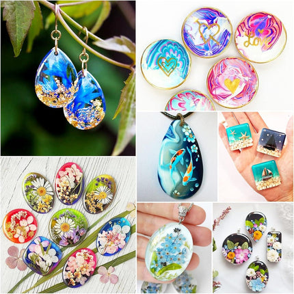 Resin Molds Jewelry, 38 Cavities Pendant Silicone Molds for Epoxy with 40Pcs Jump Rings, DIY Resin Casting for Pendant, Earrings, Necklace, Keychains Classic Teardrop Molds  Classic Teardrop Molds.