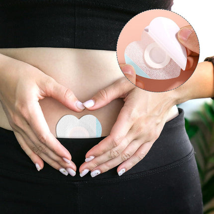 50pcs Castor Oil Wrap for Belly Button, Heart Shape Self-Adhesive & Highly Absorbent Castor Oil Wrap Pack for Belly Button Pad Patches Waterproof Disposable Cover Stickers (Oils Not Included).