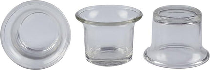 Clear Chunky Glass Lip Votive Candle Holders Tealight Votive Cups for Wedding Proposal, Spa, Aromatherapy, Meditation, 6 Counts by Shxstore Clear.