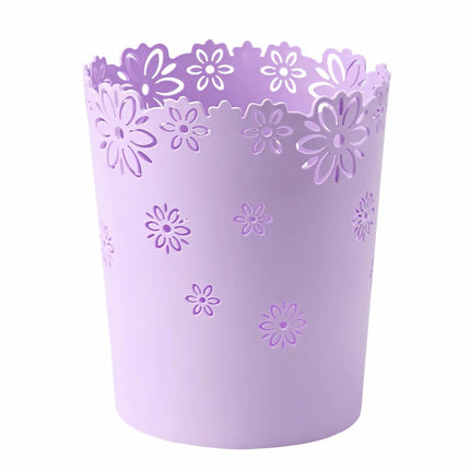 Mini Wastebasket Small Purple Trash can Office Plastic Garbage Can for Bathroom Vanity Desktop Office or Living Room (Purple, Mini)  Purple   Mini.