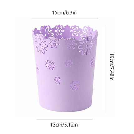 Mini Wastebasket Small Purple Trash can Office Plastic Garbage Can for Bathroom Vanity Desktop Office or Living Room (Purple, Mini)  Purple   Mini.