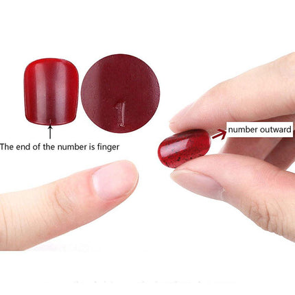 Red Press on Nails Coffin Shape Fake Nails Long False Nails with Cat Eye Design Glitter Glue on Nails for Women 24PCS 522 red 0.04 Fl Oz (Pack of 24).