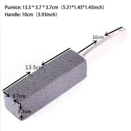 Pumice Toilet Brush Household Toilet Bowl Cleaning Limesc - Gray 3.8*3.8*23.5CM.