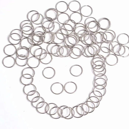 100 pcs 25 mm round key rings.