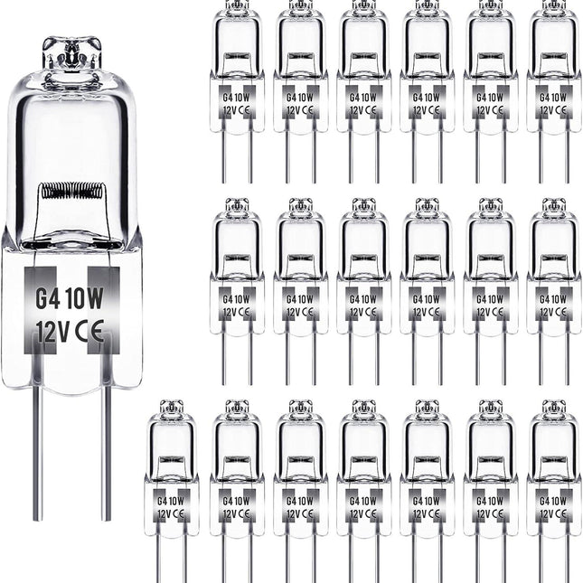 G4 halogen lamps 10W 12V - Warm white - 20-pack 10W 20pcs 10W.