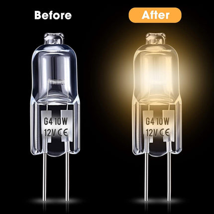G4 halogen lamps 10W 12V - Warm white - 20-pack 10W 20pcs 10W.
