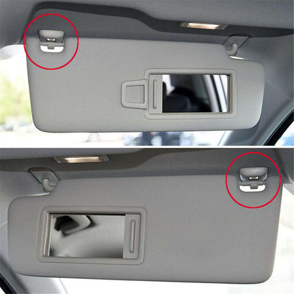 2x Sun Visor Clip Hook Mount Holder Compatible with Audi A1 A3 A4 A5 Q3 Q5 B6 B7 B8.