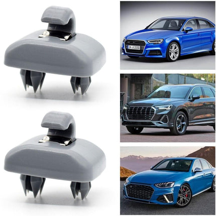 2x Sun Visor Clip Hook Mount Holder Compatible with Audi A1 A3 A4 A5 Q3 Q5 B6 B7 B8.