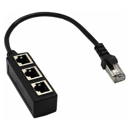 RJ45 Ethernet Splitter 1 to 3 Port Network Cable Adapter.