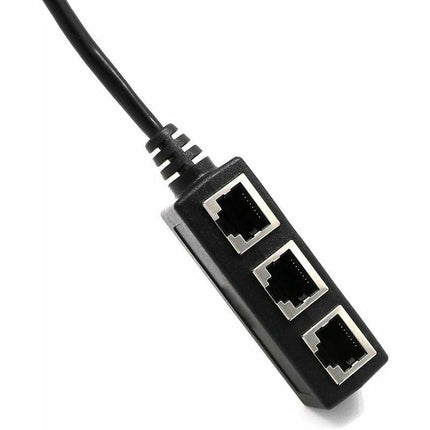 RJ45 Ethernet Splitter 1 to 3 Port Network Cable Adapter.